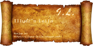 Illyés Leila névjegykártya